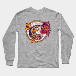 Artistic Fish Design Long Sleeve T-Shirt